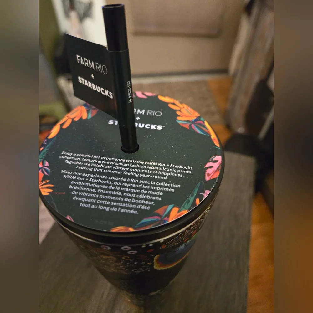 STARBUCKS Farm Rio Summer 2025 Black Rainbow NWT